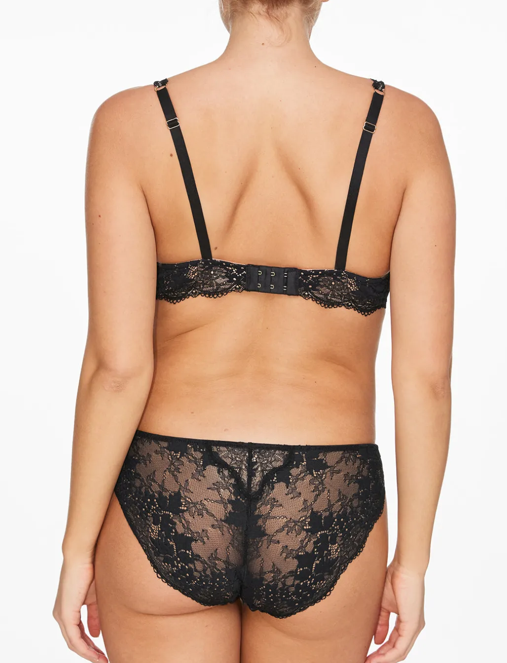 All Day Lace Uplift Plunge + Bikini Set