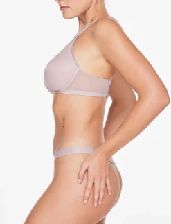 Bare Mesh Front Close Racerback Bra