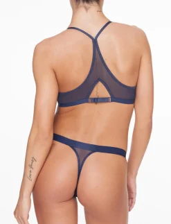 Bare Mesh Front Close Racerback Bra