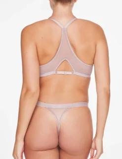 Bare Mesh Front Close Racerback Bra