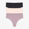 24/7® Classic High Waist Thong 3 Pack Box
