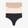 24/7® Classic High Waist Thong 3 Pack Box
