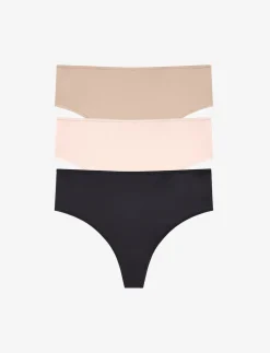 24/7® Classic High Waist Thong 3 Pack Box