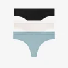 Organic Cloud Cotton Thong 3 Pack Box