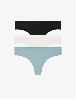 Organic Cloud Cotton Thong 3 Pack Box