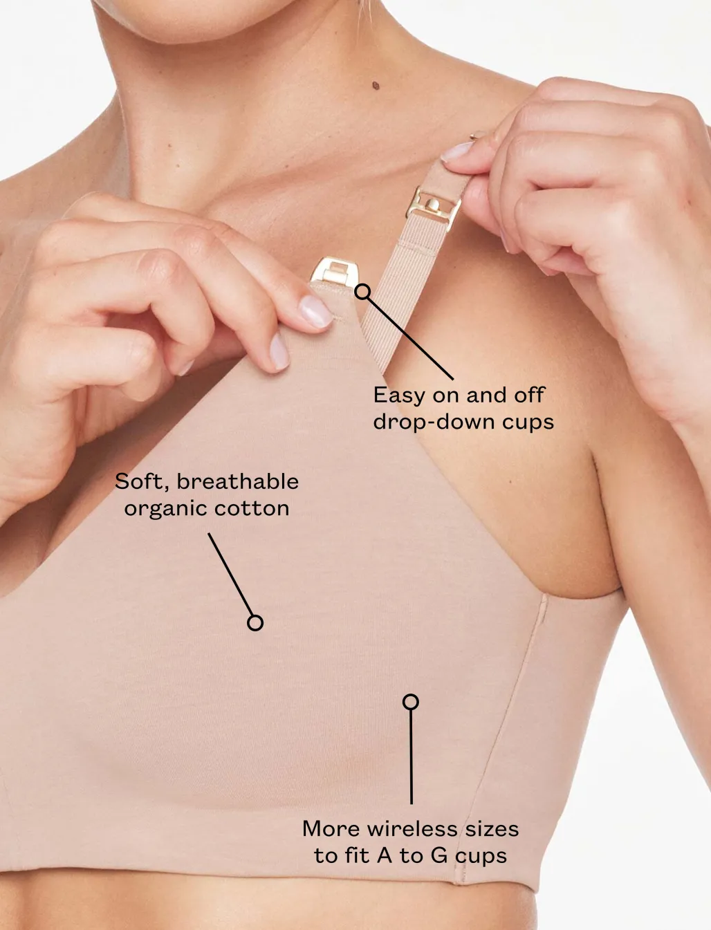Organic Cloud Cotton Wireless Nursing Bra Bundle